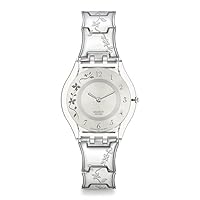 Swatch Climber Flowery Again Ladies Silver Watch SS08K100G
