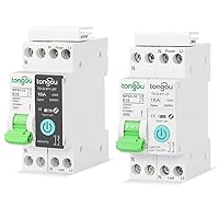 TUYA MCB Zigbee with Metering Smart Circuit Breaker 16A 32A DIN Rail for Smart Home Wireless Remote Control Switch Black with metering 25A