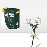 Flower Bouquet Building Blocks Kits Jasmine 601254, Artificial Flowers Building Project to Release Stress and Focus The Mind, for Birthday Gifts to Adults/Teens(100+ Pieces)