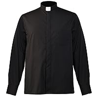 BLESSUME Church Clergy Men's Tab Collar Clergy Shirt Long/Short Sleeves…