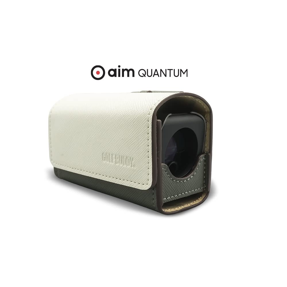 GOLFBUDDY Aim Quantum Laser Rangefinder, Sleek Pocket Rechargeable Golf Rangefinder, Easy Pin Finder Mode, Putting Range 2 to 880 Yards, Accurate & Faster Measurement, 7X Magnification, Case Included