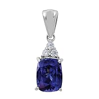 Multi Choice Octagon Shape Gemstone 925 Sterling Silver Solitaire Pendant Jewelry Gift For Her