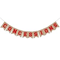 Concessions Banner Baseball Banner Sports Theme Concession Stand Sign Garland Concessions Sign Concession Stand Supplies for Baseball Banner Decor Concession Stand Decorations