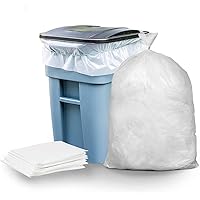 W33LDC1 33 Gallon Trash Bags │ 1.2 Mil │ Clear Heavy Duty Garbage Can Liners │ 33