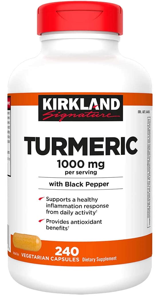 Just Grown Turmeric 1000 mg, 240 Capsules (1 Pack)