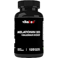 Melatonin 20mg with Valerian Root 4:1 Extract 250mg - 120 Tablets