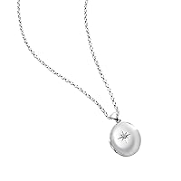 Alex and Ani AA765423SS,Starburst Locket Adjustable Necklace,Shiny Silver,Silver,Necklace, 22 inches to 24 inches