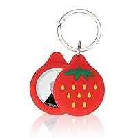 Compatible with Apple Airtag Holder with Key Ring, Silicone Secure Holder Case for Apple AirTag Keychain Cover for Keys Pets Dog Cat Collar Backpack Luggage Wallet kids & More