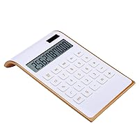 Calculator Slim Elegant Design Office Home Electronics Dual Powered Desktop Calculator Solar Power 10 Digits Tilted