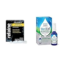 OCuSOFT Complete Dry Eye Relief Emulsion 30 Count & TheraTears Eyelid Cleanser Facial Wash Spray for Irritated Eyes