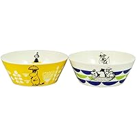 MOOMIN Kuvio Pot, Bowl, Plate, 5.1 inches (13 cm), Pair Set, Mushroom, Wave, Made in Japan