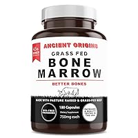 Grass Fed Beef Bone Marrow Supplement 4500mg with Grass Fed Tracheal Cartilage & Whole Bone Extract Supplement, Non-GMO, Gluten Free, Pasture Raised (180 Capsules, 750mg Each)