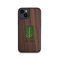 ONNAT-Natural Art Series Case for iPhone 13 Pro Max/13 Pro/13 - Real Sapium Sebiferum Specimen Shockproof TPU & Acrylic Support Magnetic Wireless Charging Genuine Black Walnut Wood (iPhone 13 Pro)