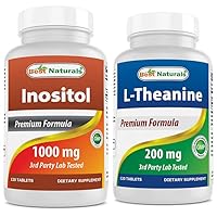 Best Naturals Inositol 1000mg & L-Theanine 200mg