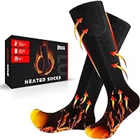 2024 Upgraded 4000mAh Rechargeable Heated Socks for Men Women - Washable Electric Thermal Warming Socks for Hunting Winter Skiing Outdoors - Battery Included