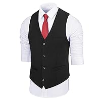 Mens Suit Vest Formal Vests for Men Slim Fit Wedding Tuxedo Vest Men's Waistcoat Vest for Dinner Prom