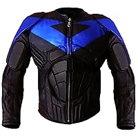 SpazeUp Armored Style Padded Bikers Leather Jacket -Protective Motorcycle Leather Jacket Armor Leather Jacket Men
