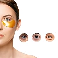 24K Gold Under Eye Patches (20 Pairs) - Collagen Enriched | Diminish Dark Circles, Puffiness | Anti-Aging Treatment, Smooth Fine Lines | Nourish & Hydrate Skin - Luxury Eye Mask Set