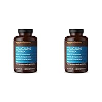 Amazon Elements Calcium Complex with Vitamin D, 250 mg Calcium (3 per Serving), Vegan, 195 Capsules (Packaging May Vary), Supports Strong Bones and Immune Health (Pack of 2)
