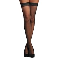 Berkshire Womens All Day Sheer With Invisible Toe Thigh, Off Black, C-D US