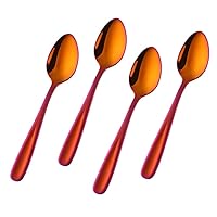 Demitasse Espresso Spoons, Baikai 4 Pieces Mini Coffee Spoon,18/10 Stainless Steel Teaspoons Set, 5.5 Inch