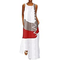 Work Dresses for Women 2024 Professional Trendy, Women's Design Retro Dress Long Pocket Sleeveless, S XXL
