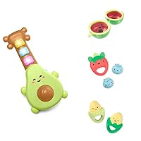 Skip Hop Farmstand Musical Toy Gift Set for Baby: Rock-A-Mole Guitar, Watermelon Drum, Mara-Corns, and Berry Band Set