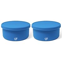 Silipint: Silicone 30oz Lidded Bowls: 2 Pack Deep Pool - Unbreakable, Flexible, Sustainable, Microwave-Oven-Dishwasher, Non-Slip