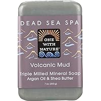 One With Nature Volcanic Mud Bar Soap, 7 Ounces (Pack Of 3)