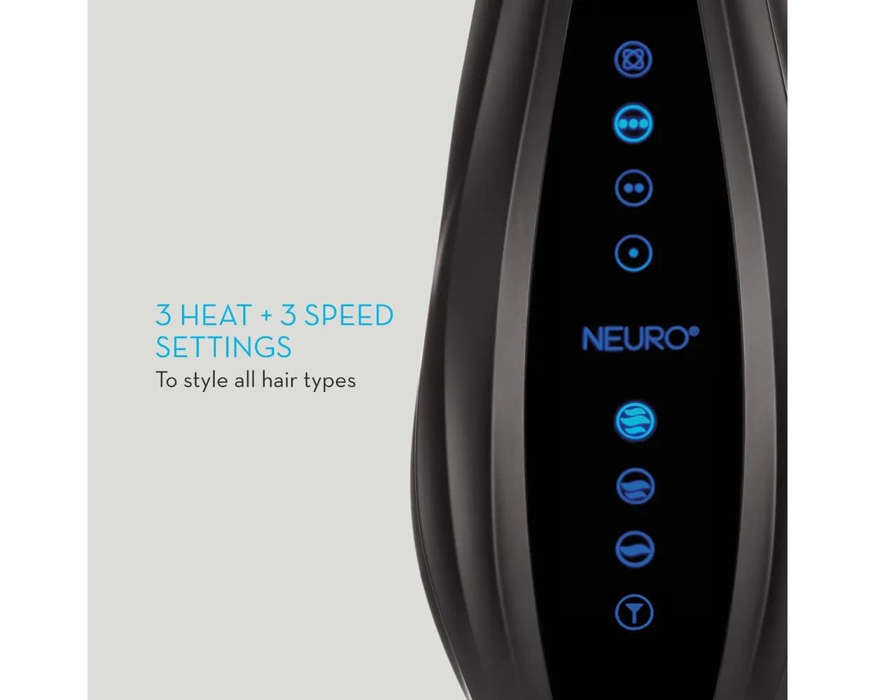 Paul Mitchell Neuro Halo Tourmaline Touch-Screen Hair Dryer, Multiple Heat + Speed Settings, Cool Shot Button