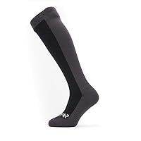 SEALSKINZ Worstead Waterproof Cold Weather Knee Length Sock Black/Grey Unisex SOCK X-Large