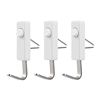 LEC Double Pin Hooks, Pack of 3, Load Capacity 4.4 lbs (2 kg)