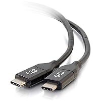 C2G Legrand - C2G USB C to C Cable, Female to Male USB Cable, USB 2.0 Cable, 6 Foot Data Transfer Cable, Black USB Cord, 1 Count, C2G 28826