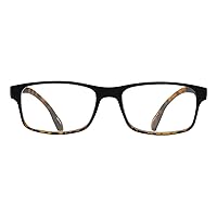 SAV Eyewear Men's Flex 2 5029 Black Demi Reading Glasses, 1.25