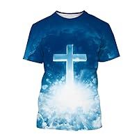 New Summer Fashion Christian Jesus 3D Printed Men/Women T-Shirt Christian Faith Short-Sleeved Shirt S-4XL