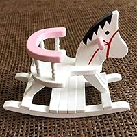 Adult Scene 1:12 Dollhouse Miniature Furniture Room Wooden Horse Rocking Chair, Can Shake, Memory Landscape Worth to Purchase