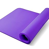 15mm Thick Yoga Mat, Non Slip Yoga Mat with Carry Strap, Eco Friendly & SGS Certified NBR Material – Odorless, Non Slip, Durable and Lightweight,Thickness 15mm (Color : Deep Purple)