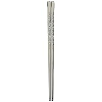 Endo Shoji THS06 Commercial Chopsticks (Bamboo Pattern), Stainless Steel, Made in Japan