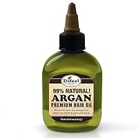 Difeel Premium Natural Hair Oil - Argan Oil 2.5 ounce (3-Pack)