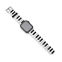 Music Piano Musical Silicone Watch Bands Compatible with Apple Watch Quick Release Watch Strap for IWatch Series 8 7 6 5 4 3 SE