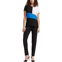 DKNY Womens Colorblock Basic T-Shirt