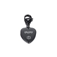 VNOX Personalized Engraving Stainless Steel Medical Alert ID Heart Pendant Necklace for Women Girls