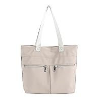 Oichy Tote Bag for Women Large Capacity Shoulder Bag Waterproof Nylon Tote Purse Satchel Casual Hnadbag Office Work Bag