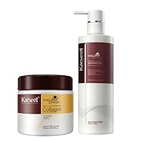 Collagen Hair Treatment Deep Repair Conditioning All Hair Types +Argan Oil Shampoo Deep Repair Smooth Shampoo