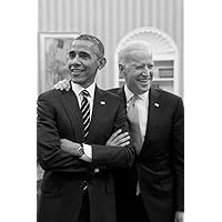President Barack Obama Joe Biden Laughing Oval Office Official Photo Democratic Party Liberal Cool Wall Decor Art Print Poster 12x18