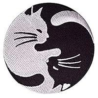 SUMMUS Cat Yin Yang Kung Fu Chinese Military Hook Loop Tactics Morale Embroidered Patch.