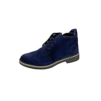Mida Shoes Men's Navi Blue Suede Chukka Boot