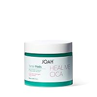 JOAH Heal Me CICA Face Toner Pads, Centella Asiatica for Soothing, Calming, Balancing Sensitive and Irritated Skin, Korean Skincare, Cruelty-Free pH 5.5, Hypoallergenic, 50 Pads