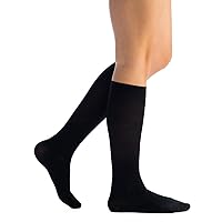 Women’s Knee High 15-20 mmHg Graduated Compression Microfiber Opaque Socks – Moderate Pressure Compression Garment