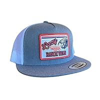 Lazy J Ranch Wear Baseballkappe, Retro, Ranchwear, Grau und Weiß, 10,2 cm, Mehrfarbig/Meereswellen (Ocean Tides), 4
